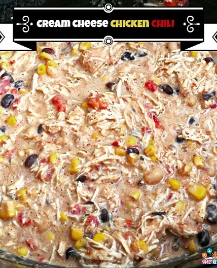 Crockpot Cream Cheese Chicken Chili