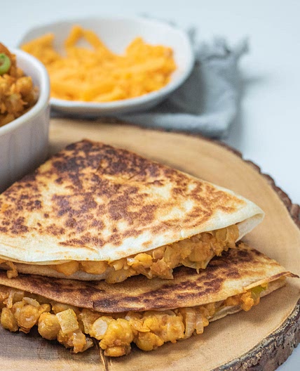 Buffalo Chickpea Quesadillas