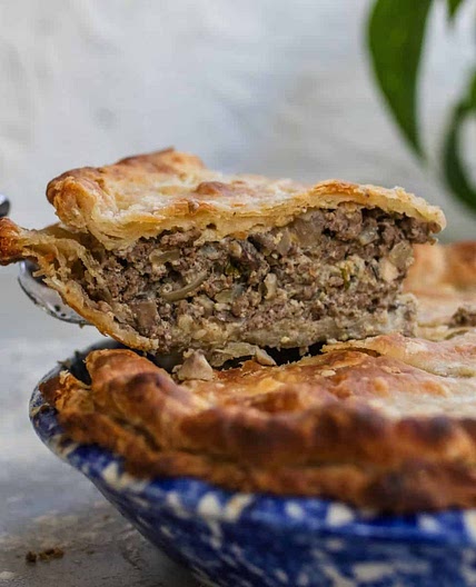Ground Beef and Mushroom Pot Pie