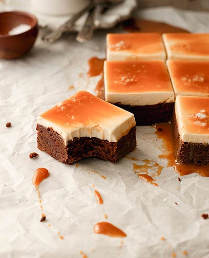 Salted Caramel Cheesecake Brownies