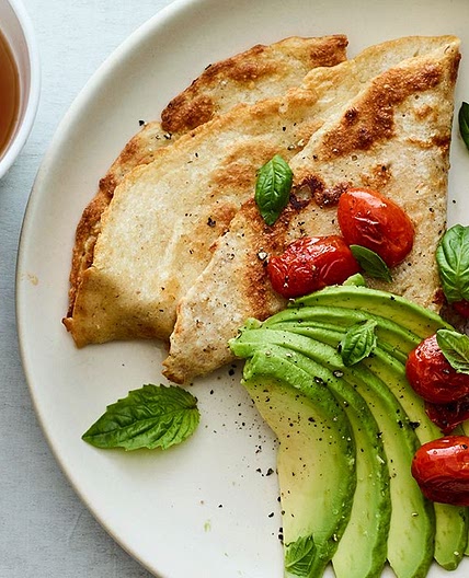 Savory Crepe With Blistered Tomatoes and Avocado
