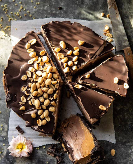 Nonnie's 6 Ingredient Chocolate Peanut Butter Ice Cream Cake