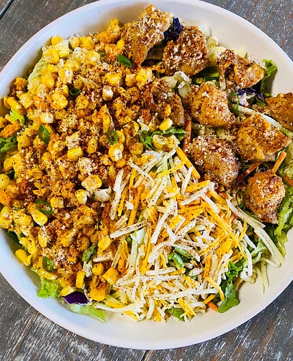 Air Fryer Street Corn Chicken Salads