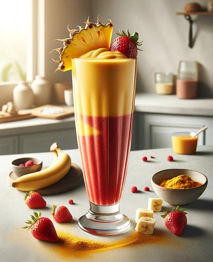 Wake Up to Wellness: Vibrant Tropical Sunrise Smoothie Recipe!