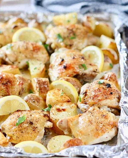 Roasted Chicken Thighs and Potatoes