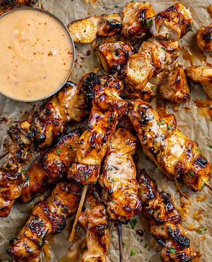 Bang Bang Chicken Skewers