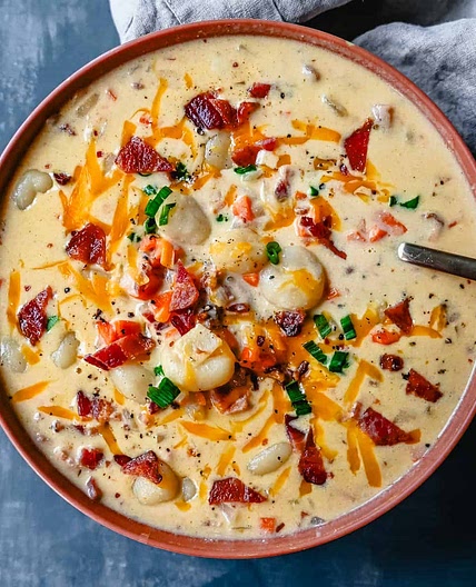 Bacon Cheddar Gnocchi Soup