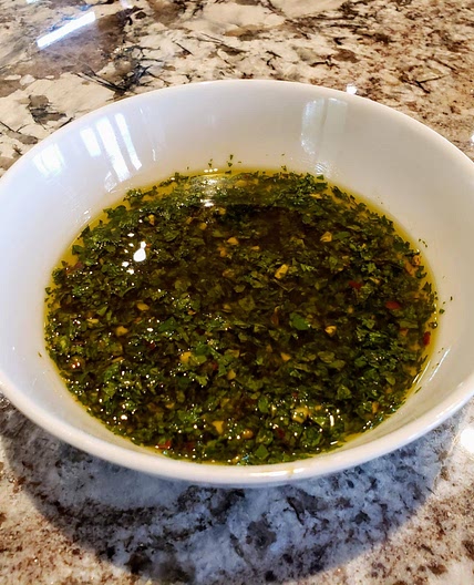 Mint chimichurri sauce