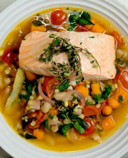Summer Poached Salmon