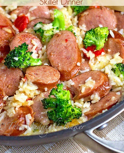 Smoked Sausage & Cheesy Rice