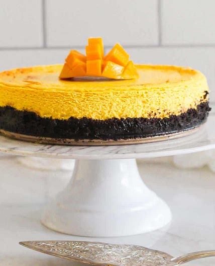 Mango Cheesecake with Oreo Crust