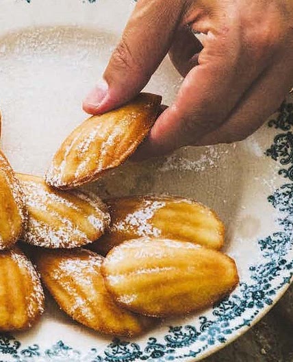 Lavender honey madeleines