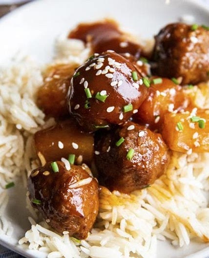 3 Ingredient Hawaiian Meatballs