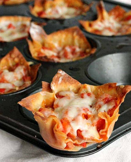Pepperoni Pizza Cupcakes