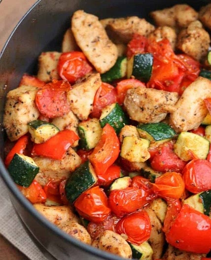 Air Fryer Cajun Chicken and Vegetables