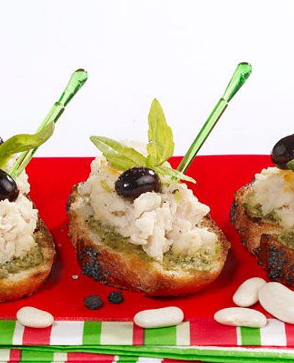 Crostinis de lingots et pesto