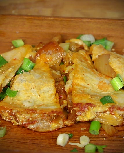 Kimchi Quesadillas Recipe by Tasty