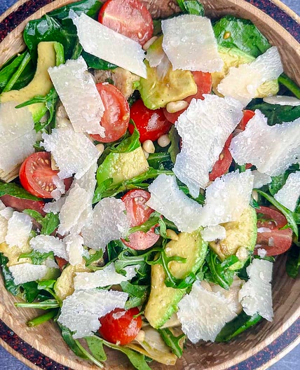 Italian Spinach and Arugula Salad Recipe