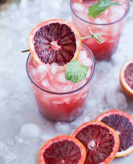 Blood Orange Wine Spritzer