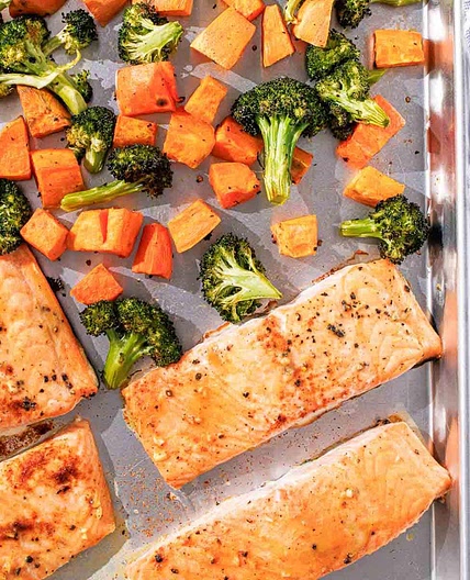 Sheet Pan Maple Dijon Salmon and Veggies
