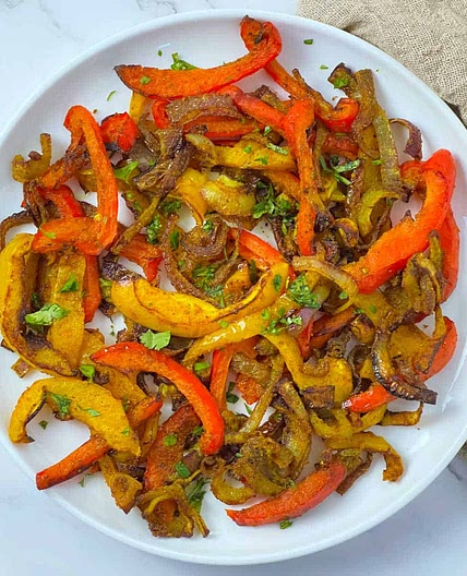 Roasted Curry Bell Peppers (Air Fryer)