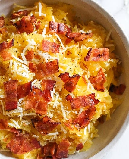 Bacon Parmesan Spaghetti Squash