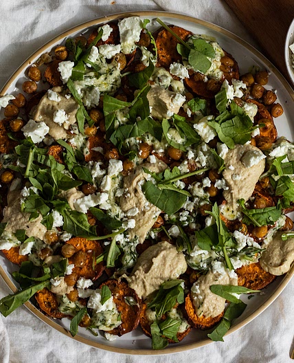 Mediterranean Sweet Potato Nachos