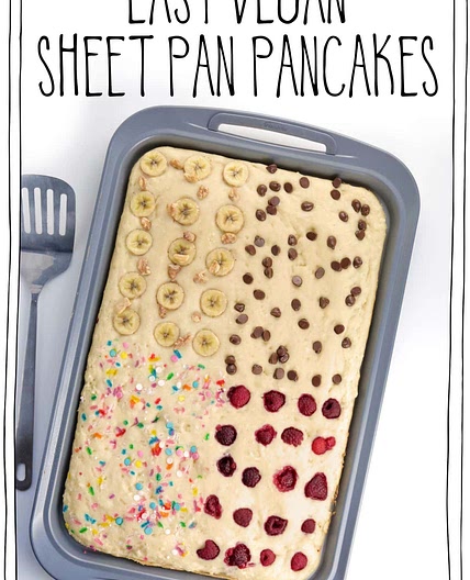 Easy Vegan Sheet Pan Pancakes