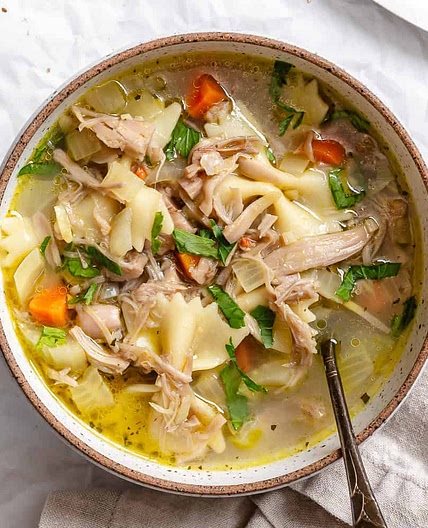 Vegan Jackfruit Chicken Noodle Soup