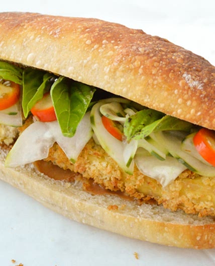 Katsu Banh Mi: Crispy Tofu Cutlet Sandwich
