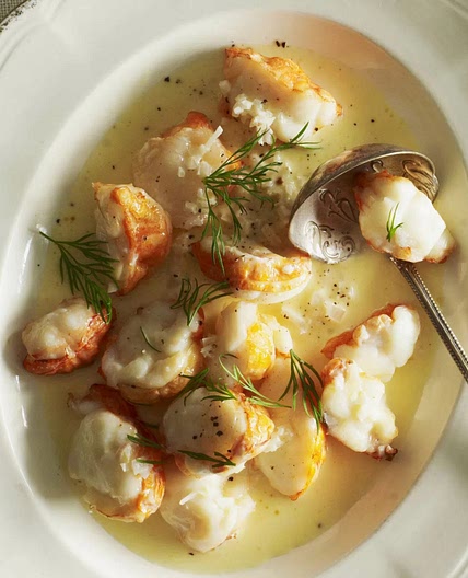 Lobster with champagne sauce