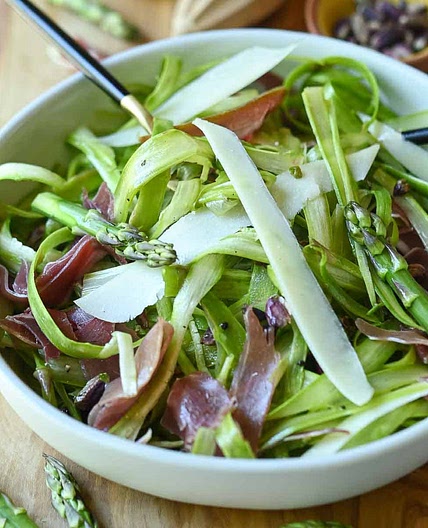 Shaved Asparagus Salad with Prosciutto