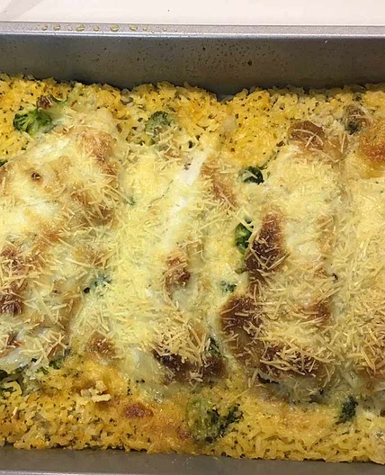 Mayo Parmesan Chicken with Rice