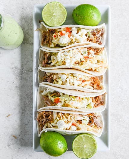 Pulled Pork Tacos with Sweet Chili Slaw