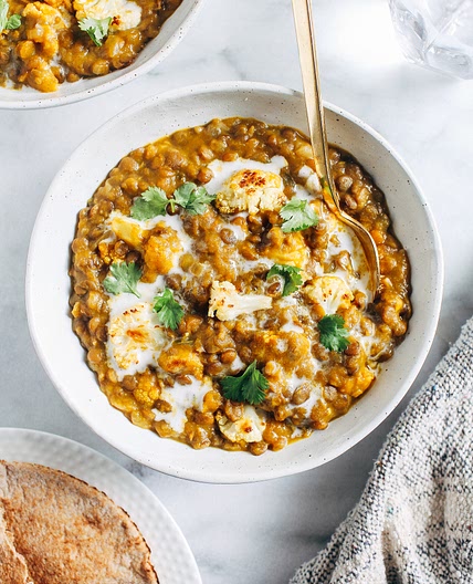 Roasted Butternut Squash and Lentil Curry