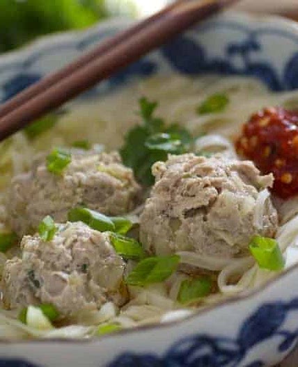 Asian Meatball Noodle Soup