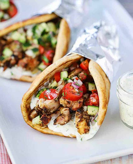 Chicken Gyro with Tzatziki Sauce
