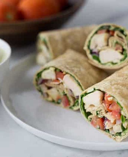 Creamy Curry Chicken Salad Wraps