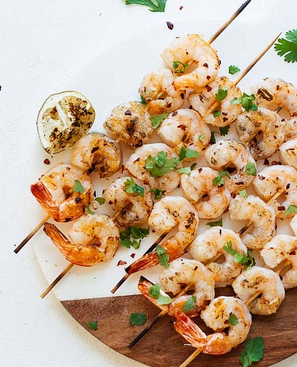 Spicy Grilled Shrimp w/ Pineapple Sauce