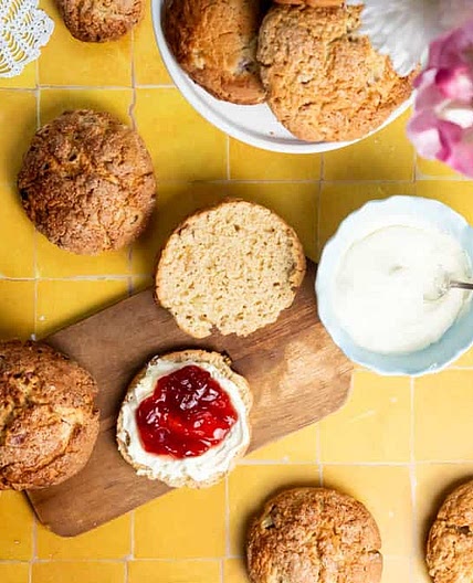 Fresh Rhubarb and Ginger Scones With Stem Ginger