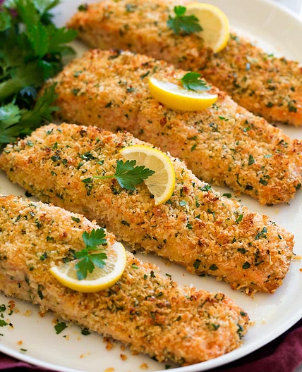 Baked Parmesan Crusted Salmon