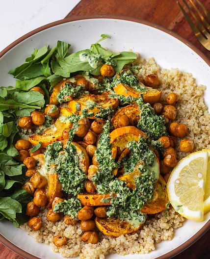Green Goddess Chickpea Power Bowl