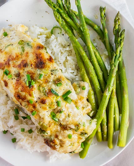 Garlic Parmesan Baked Halibut