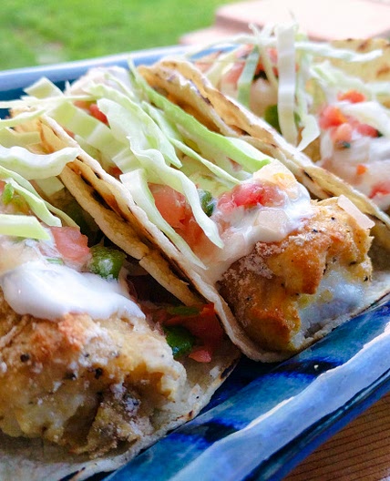 Air Fryer Baja Fish Tacos