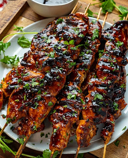 Honey Chipotle Grilled Chicken Skewers