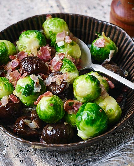 Brussels sprouts with chestnuts and pancetta