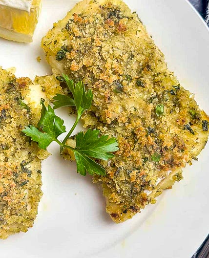 Herb-Crusted Cod with Lemon and Panko Recipe
