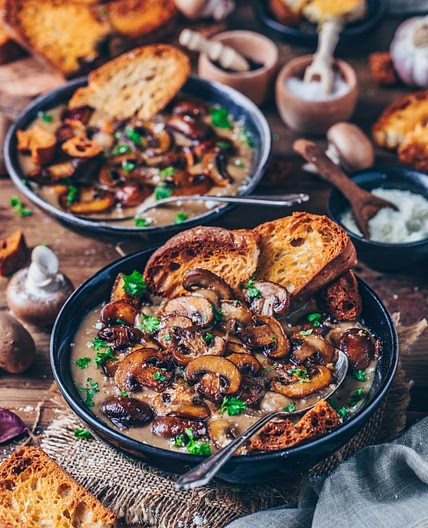 Vegan Cream of Mushroom Soup