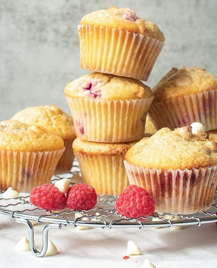 White Chocolate and Raspberry Muffins