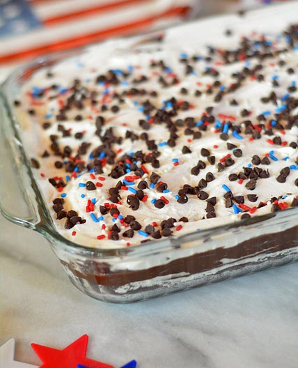 Red White Blue Chocolate Lasagna